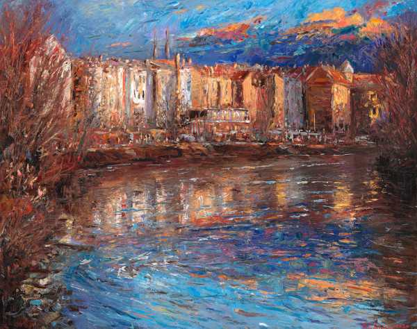 Abendstimmung am Pfälzer Ufer (Halle) - Andreas Liebold