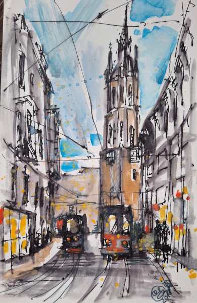 Blick zum Roten Turm - Ljubena M.Glaser