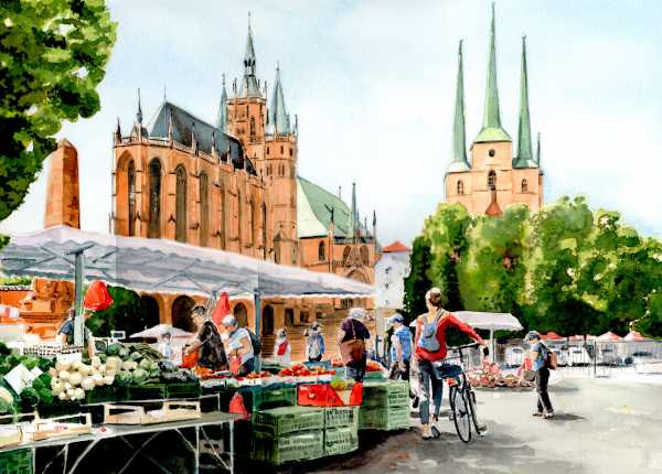 Markttag in Erfurt