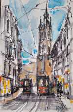 Blick zum Roten Turm - Ljubena M.Glaser